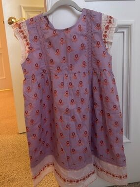 Girls' Roller Rabbit Lavender Floral Cotton Dress. New with tags size 10.